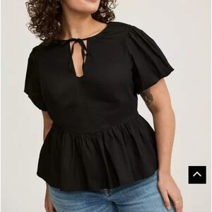 Like New Torrid 2x Peplum Sweetheart Top